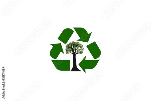 Recycling and Sustainability Minimalist Icon Symbolizing Green Environmental Conservation