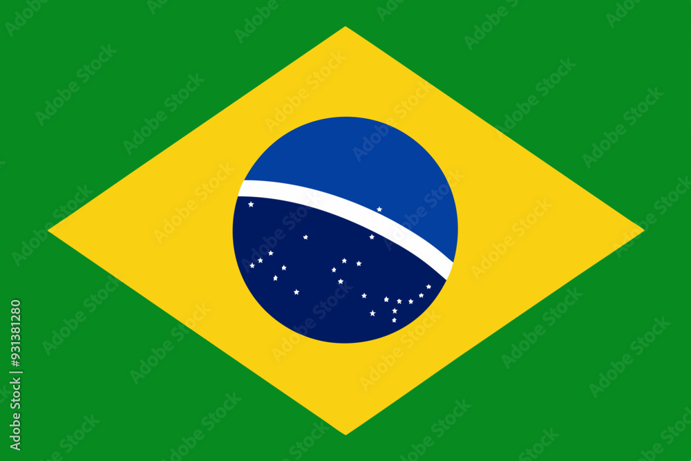 Obraz premium Independence and illuminated flag of Brazil
