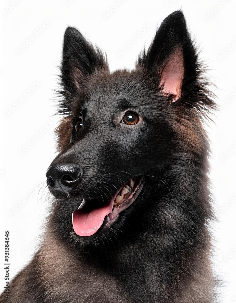 笑顔のベルジアン・シェパード・ドッグ・グローネンダールの子犬のポートレート(Portrait of a smiling Belgian Shepherd Dog Groenendael puppy on white background)
笑顔のベルジアン・シェパード・ドッグ・グローネンダールの子犬のポートレート(Portrait of a smiling Belgian Shepherd Dog Groenendael puppy on white background)