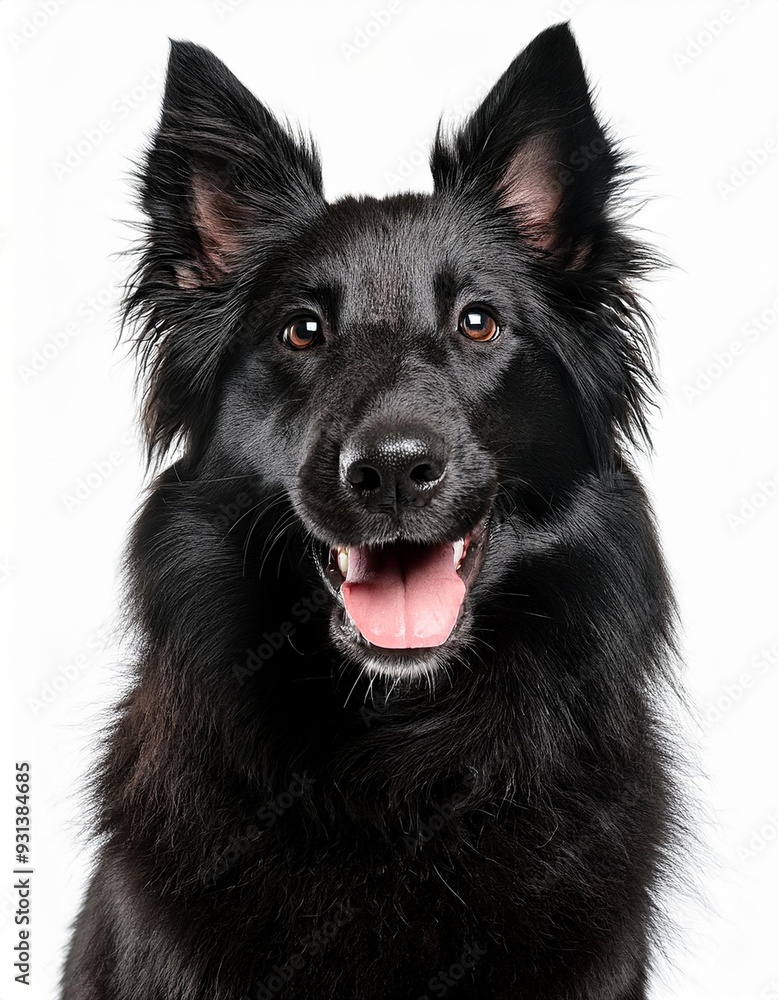 笑顔のベルジアン・シェパード・ドッグ・グローネンダールの子犬のポートレート(Portrait of a smiling Belgian Shepherd Dog Groenendael puppy on white background)
笑顔のベルジアン・シェパード・ドッグ・グローネンダールの子犬のポートレート(Portrait of a smiling Belgian Shepherd Dog Groenendael puppy on white background)