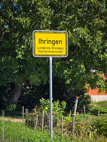 town sign of Ihringen Landkreis Breisgau Hochschwarzwald photo