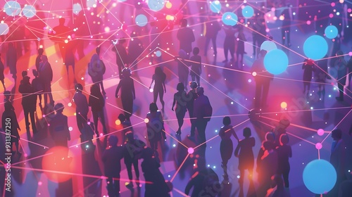 Wallpaper Mural Teamwork, network and community concept.  Torontodigital.ca