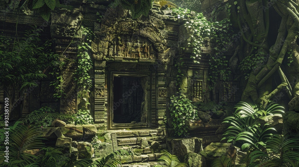 Step into an ancient temple hidden deep in the jungle, meticulously recreated in 3D. Step into an ancient temple hidden deep in the jungle, meticulously recreated in 3D.