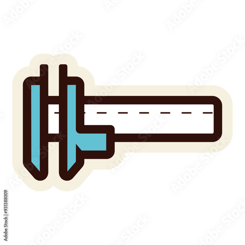 vernier caliper measurement tool sticker