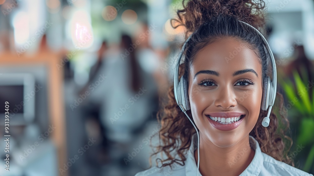Happy Smiling Young Woman Call Center Agent Wearing Headset in Office: Professional and Friendly Customer Service
Happy Smiling Young Woman Call Center Agent Wearing Headset in Office: Professional and Friendly Customer Service