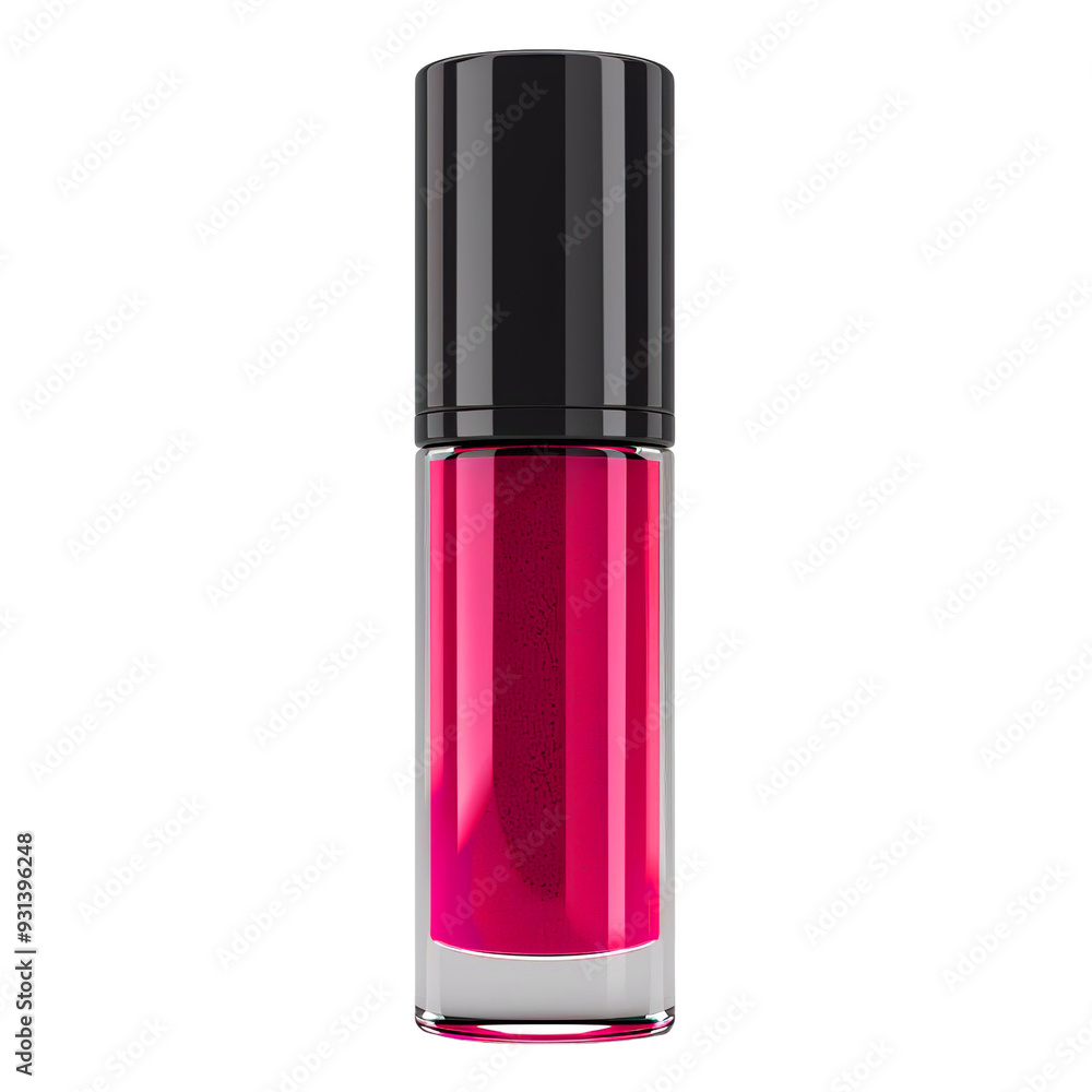 Front view of a Magenta concealer bottle with no labels isolated on a white transparent background Front view of a Magenta concealer bottle with no labels isolated on a white transparent background
