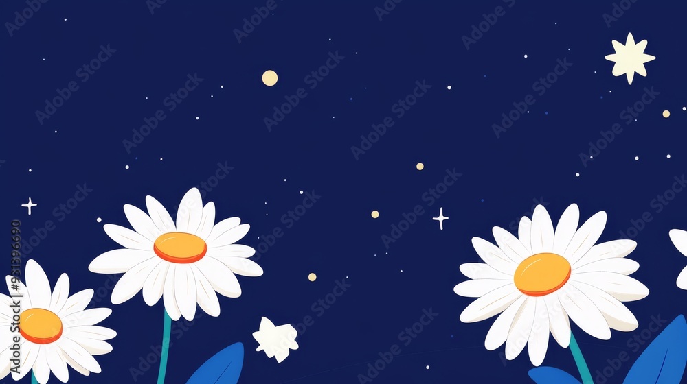 An image of a celestial garden that appears at night An image of a celestial garden that appears at night