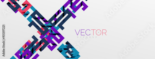 Color bend lines with shadow texture effect. Vector Illustration For Wallpaper, Banner, Background, Card, Book Illustration, landing page