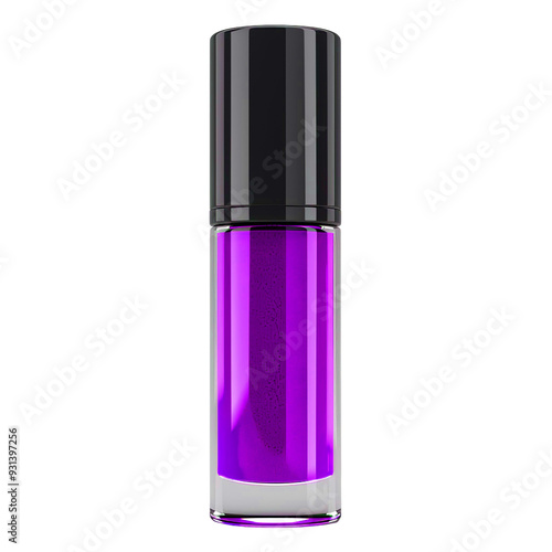 Front view of a Purple concealer bottle with no labels isolated on a white transparent background