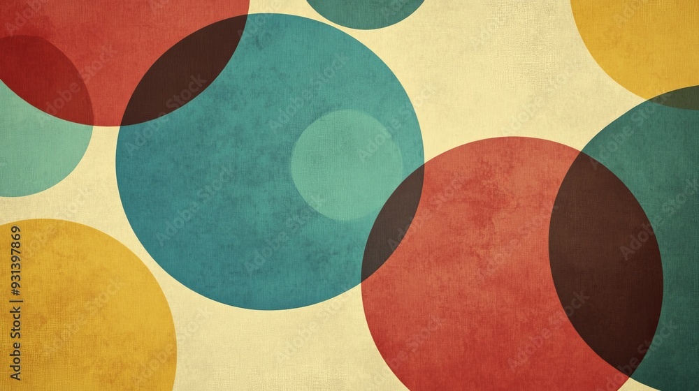 Three circles overlapped and differed from one another in this painting Three circles overlapped and differed from one another in this painting