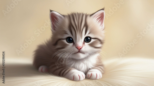 Wallpaper Mural  cat realistic view Torontodigital.ca