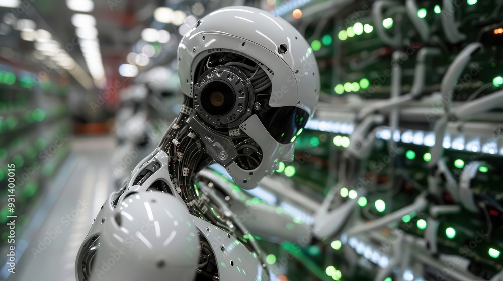 Fototapeta premium Artificial intelligence development lab, neural networks,