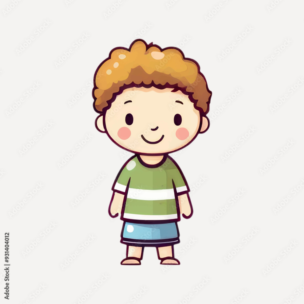 Cute cartoon boy illustration Cute cartoon boy illustration