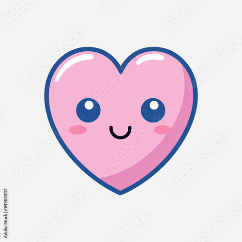 Cute pink heart cartoon