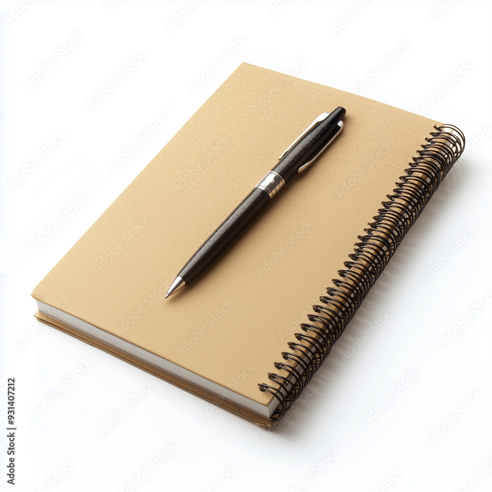Open Blank Sketchbook with Pen Isolated Against White Background Ideal for Drawing and Creative Work Open Blank Sketchbook with Pen Isolated Against White Background Ideal for Drawing and Creative Work