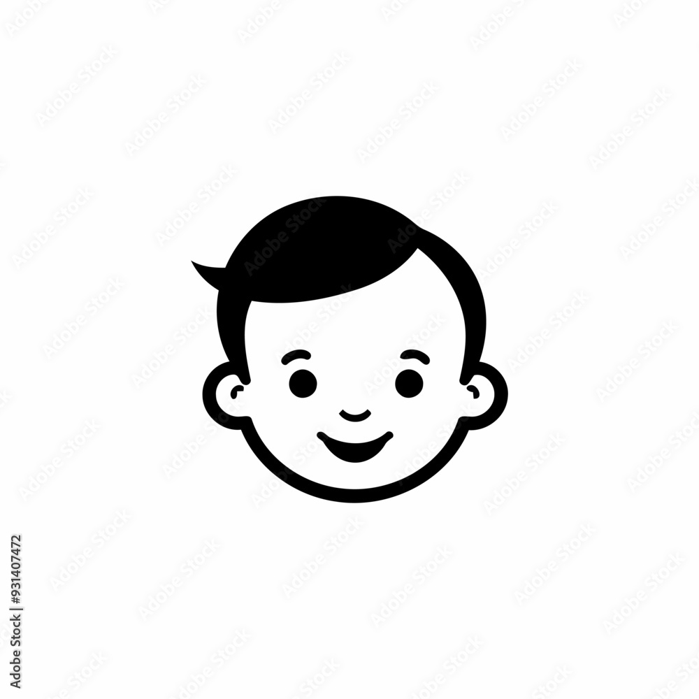 Cute baby logo design vector template Cute baby logo design vector template