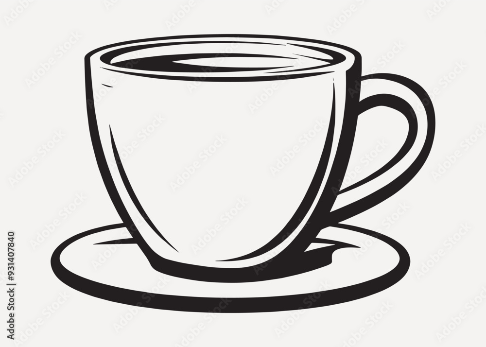 Minimalist coffee cup illustration Minimalist coffee cup illustration