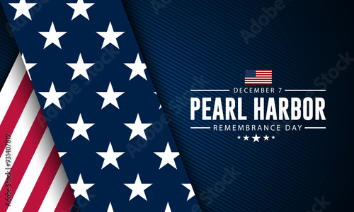 National Pearl Harbor Remembrance Day December 7 background Vector Illustration 