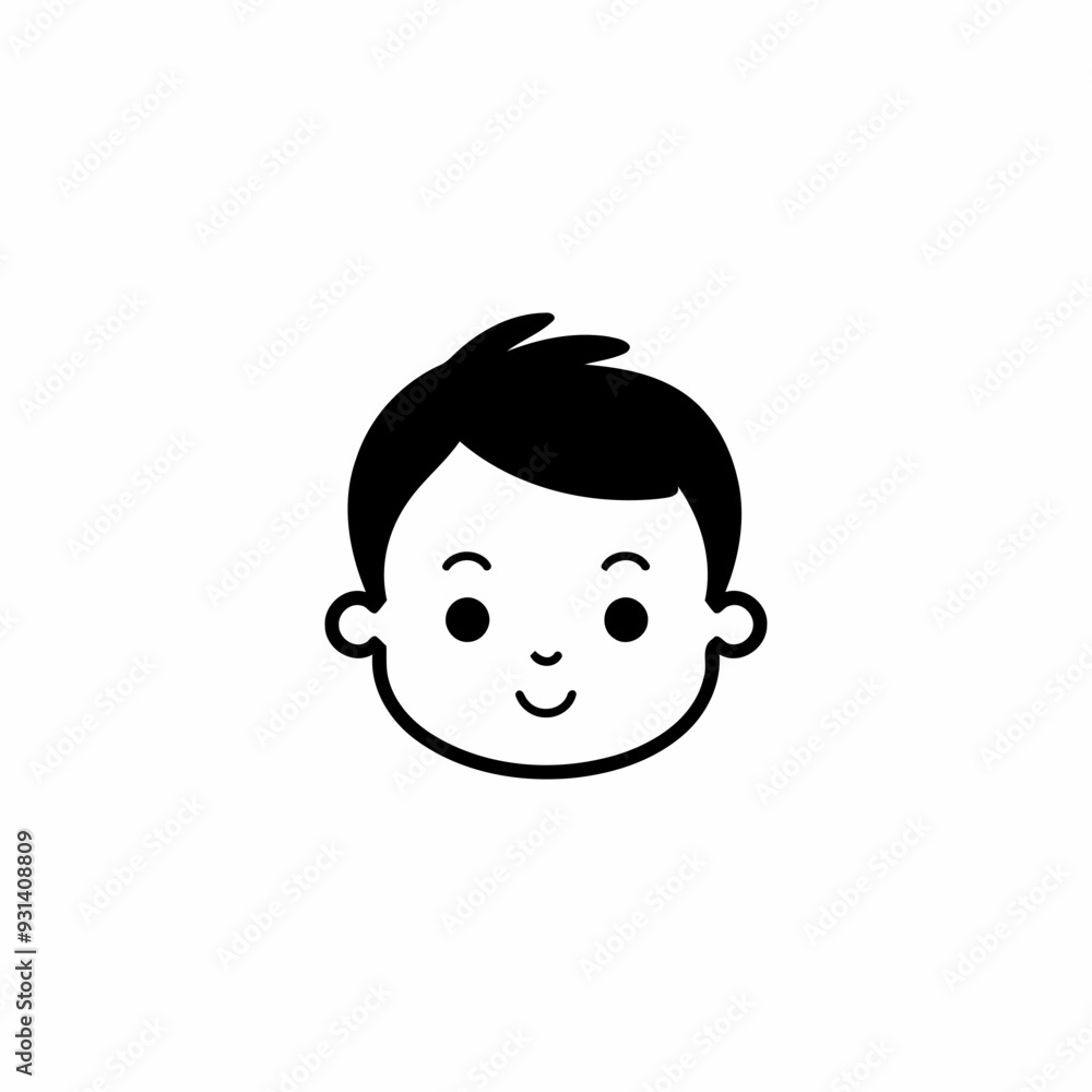 Cute baby logo design vector template