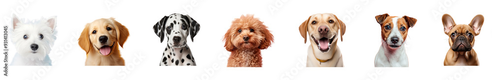 Cute dog png cut out element set Cute dog png cut out element set