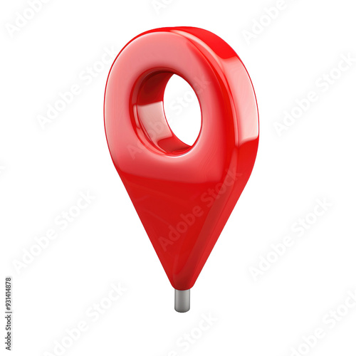 red pin point. map address location pointer symbool photo