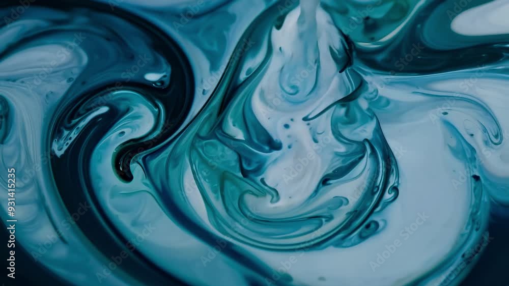Abstract blue and white fluid art with swirling patterns and marble texture Abstract blue and white fluid art with swirling patterns and marble texture