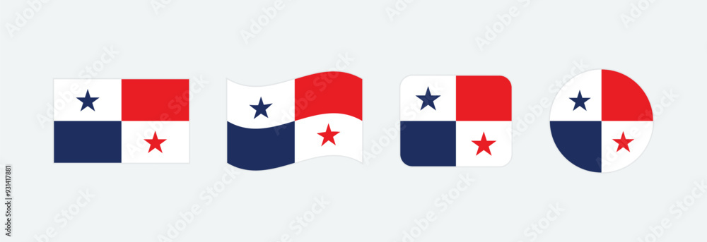 Vector Panama flag. Set of Panama Flags Collection.
Vector Panama flag. Set of Panama Flags Collection.
