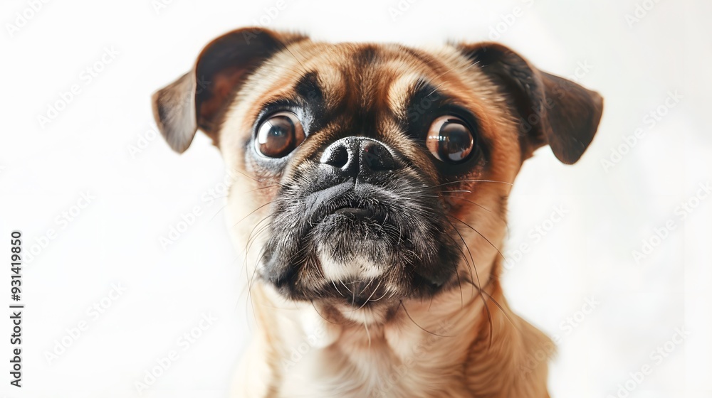 Funny dog isolated on white. Funny dog isolated on white.