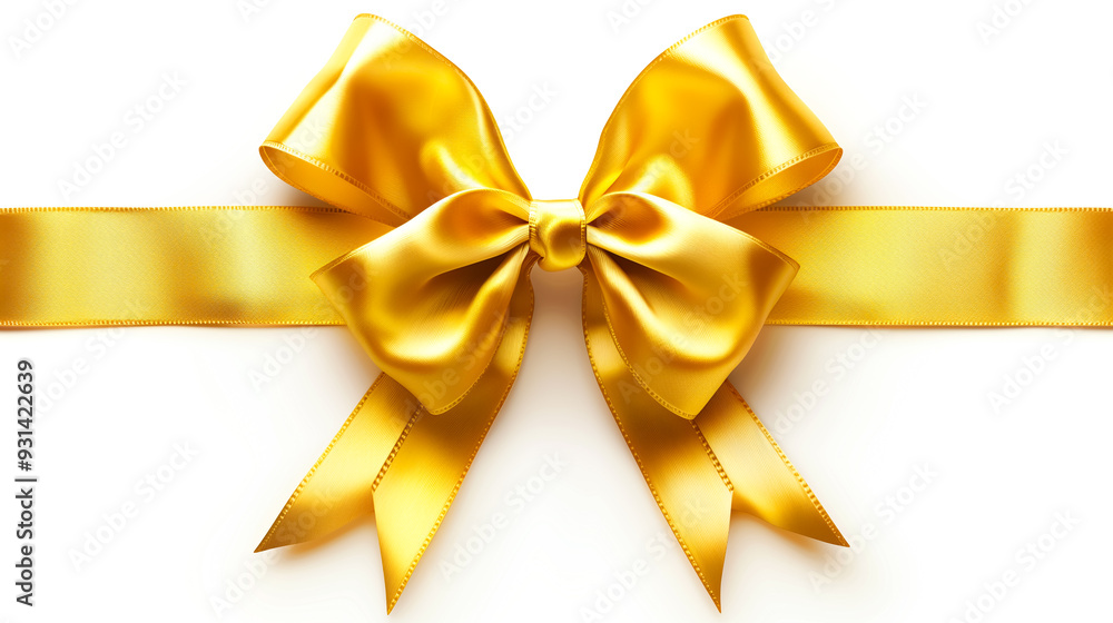 gold bow and ribbon isolated on white background gold bow and ribbon isolated on white background