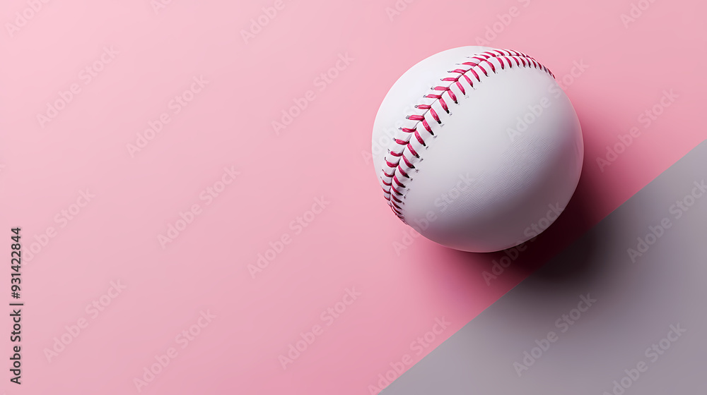 Baseball on a minimalist background Baseball on a minimalist background