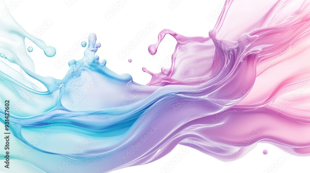 A vibrant swirl of colorful liquid splashes on a white background, creating an artistic effect. A vibrant swirl of colorful liquid splashes on a white background, creating an artistic effect.