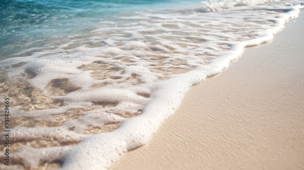 A peaceful beach scene with gentle waves lapping at the shore. The crystal-clear water and the soft, white sand create a perfect setting for relaxation and enjoyment under the sun. A peaceful beach scene with gentle waves lapping at the shore. The crystal-clear water and the soft, white sand create a perfect setting for relaxation and enjoyment under the sun.