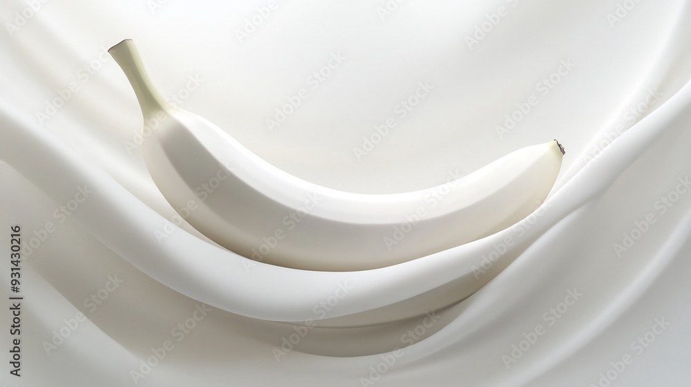 White Banana on a White Fabric White Banana on a White Fabric