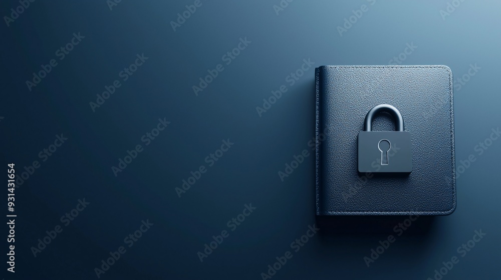 A digital wallet with a lock icon, symbolizing privacy and security in online transactions, Wallet lock icon, Private digital payments A digital wallet with a lock icon, symbolizing privacy and security in online transactions, Wallet lock icon, Private digital payments