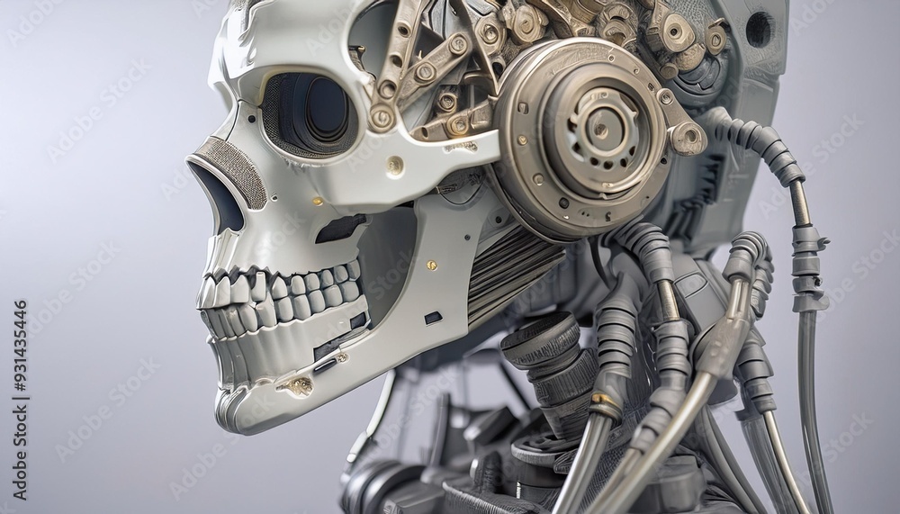 a skeleton sitting on old broken chair, Playing guitar and nearby listening a skeleton sitting on old broken chair, Playing guitar and nearby listening