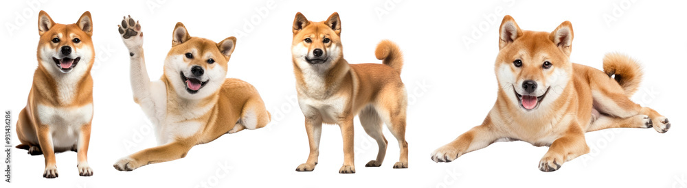 Shiba dog png cut out element set Shiba dog png cut out element set