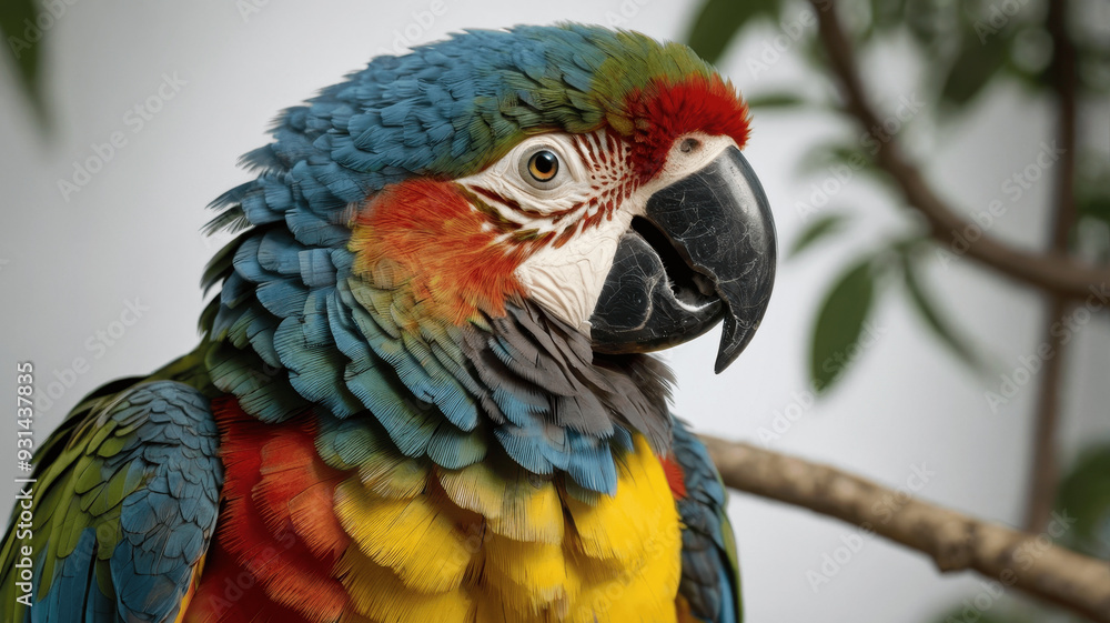 Fototapeta premium blue and yellow macaw