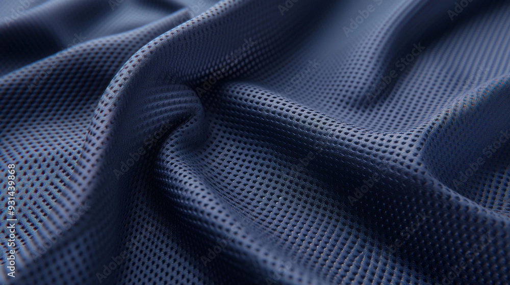 textured deep blue fabric close-up with natural folds for upholstery and fashion design textured deep blue fabric close-up with natural folds for upholstery and fashion design