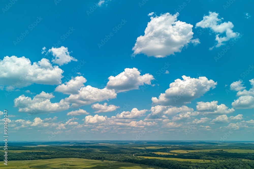 Beautiful blue sky with white clouds from above. Beautiful blue sky with white clouds from above.