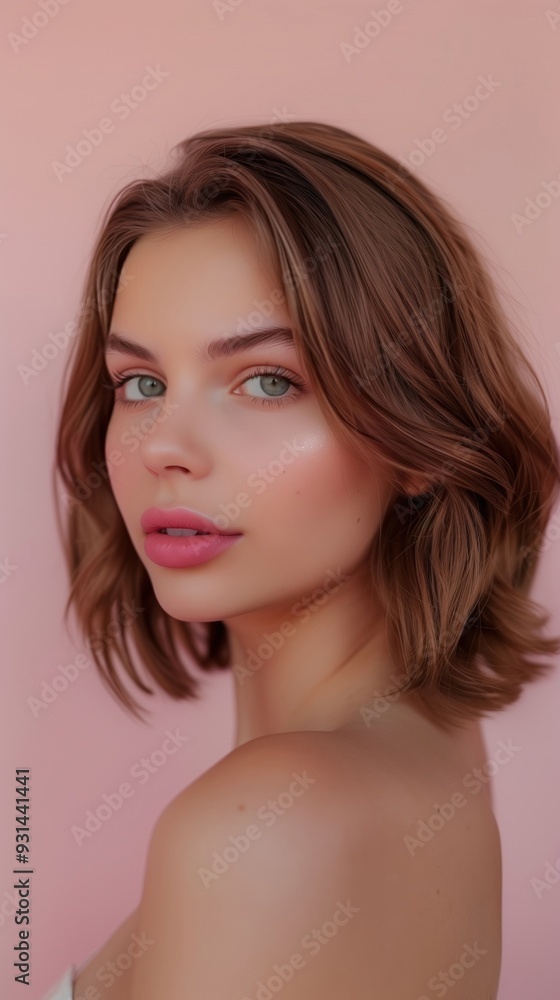 Captivating Beauty A Striking Portrait of a Confident Elegant Young Woman Captivating Beauty A Striking Portrait of a Confident Elegant Young Woman