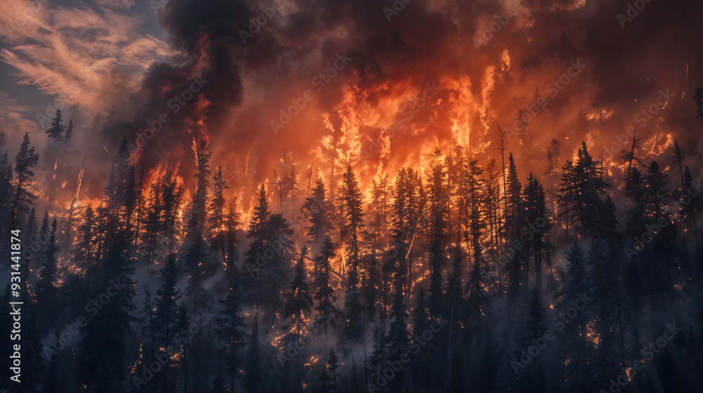 Aerial View of Forest Fire Aerial View of Forest Fire