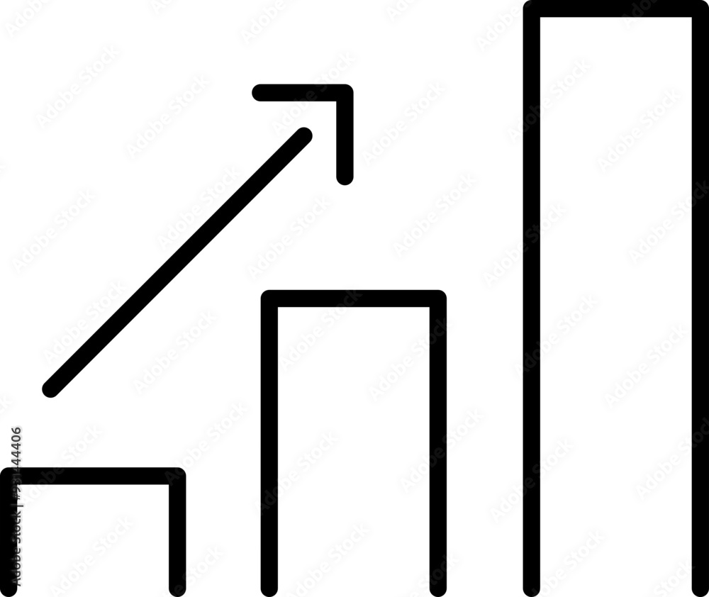 Growth icon. Statistic symbol. Linear style. Growth icon. Statistic symbol. Linear style.