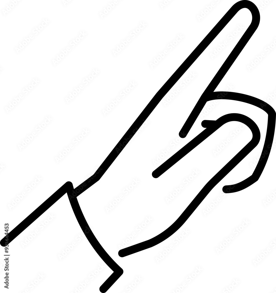Finger touch icon. Linear style. Finger touch icon. Linear style.