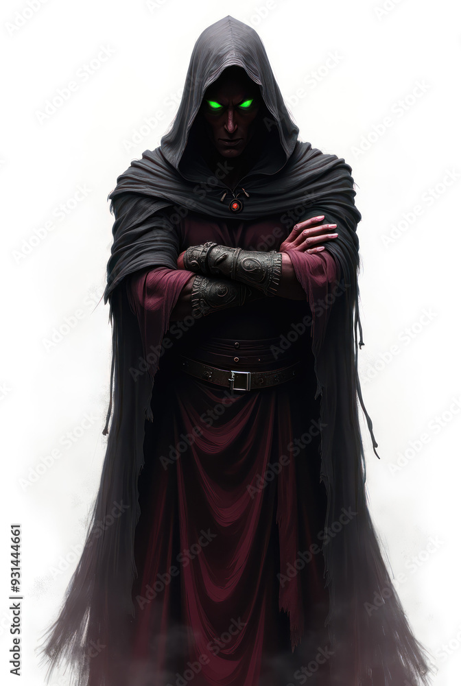 Mysterious Shadowy Assassin Character , dark fantasy aesthetic, high-detail illustration, epic fantasy artwork, character concept art, rich color palette, dark and gritty style.