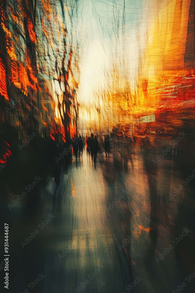 Defocused image of a surreal, otherworldly scene Defocused image of a surreal, otherworldly scene