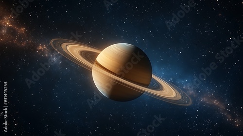Saturn planet in space