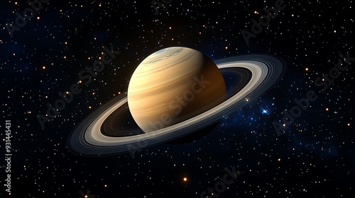 Saturn planet in space