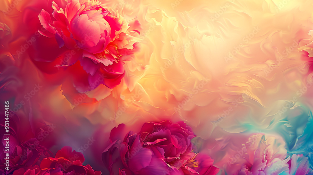 A painting of a flower with a pink background. The painting has a bright and cheerful mood A painting of a flower with a pink background. The painting has a bright and cheerful mood