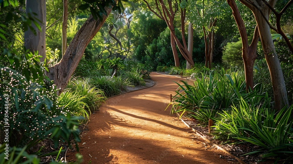 Red sand garden at Royal botanic garden Cranbourne Melbourne Australia Sep 2023 Stunning bushland known for its red sand expanse featuring walking trails and scenic viewing points : Generative AI Red sand garden at Royal botanic garden Cranbourne Melbourne Australia Sep 2023 Stunning bushland known for its red sand expanse featuring walking trails and scenic viewing points : Generative AI