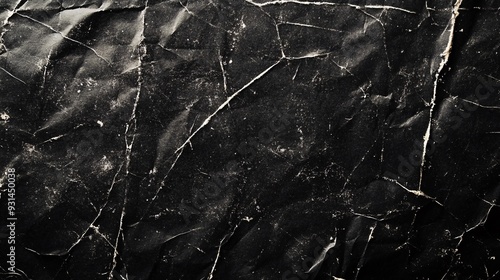 Rough black paper with uneven white marks for a grunge texture photo